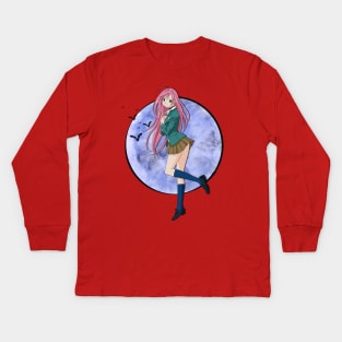 Rosario + Vampire - Outer Moka Kids Long Sleeve T-Shirt